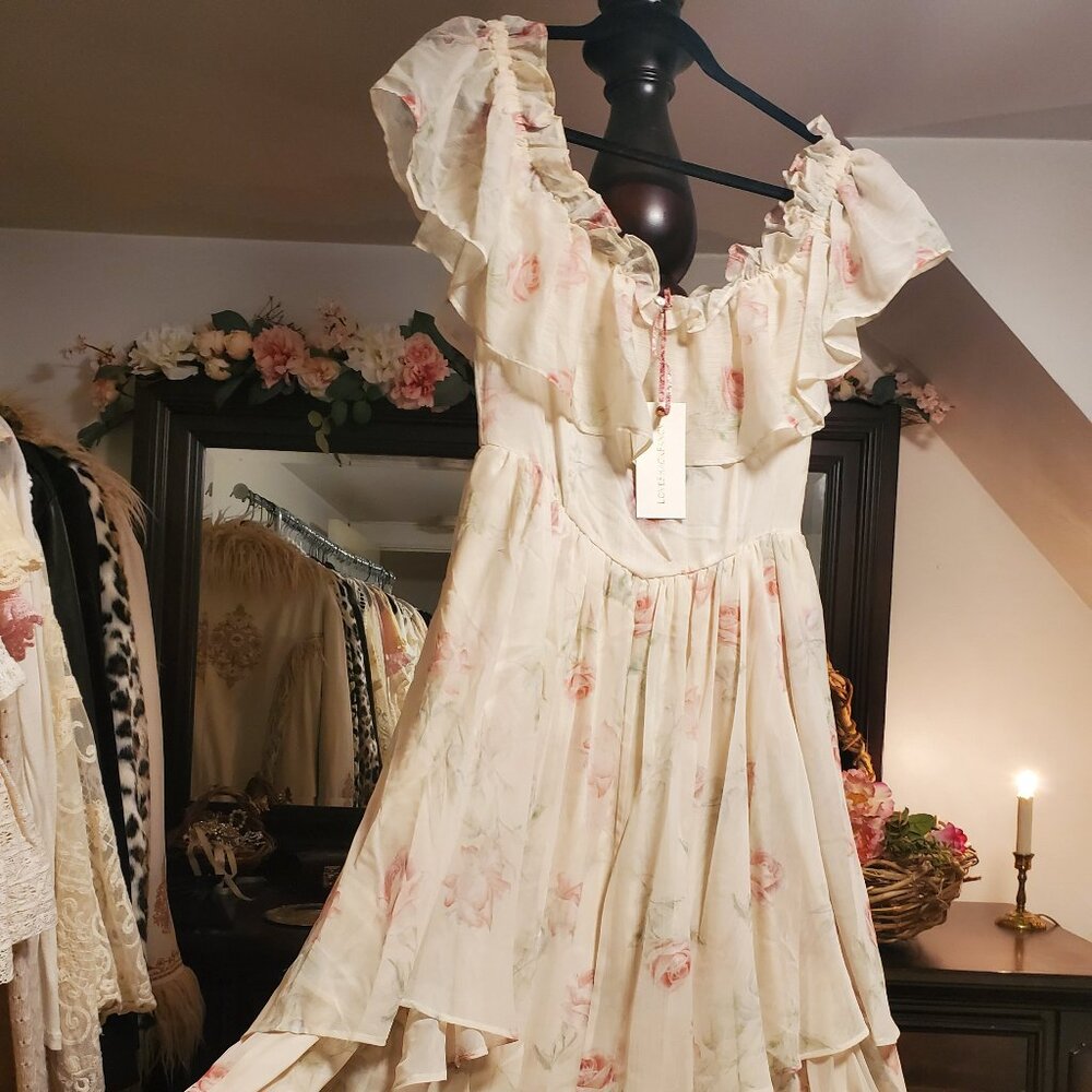 LoveShackFancy  Noni Dress in Magnolia Tea 4 - Picture 2 of 9